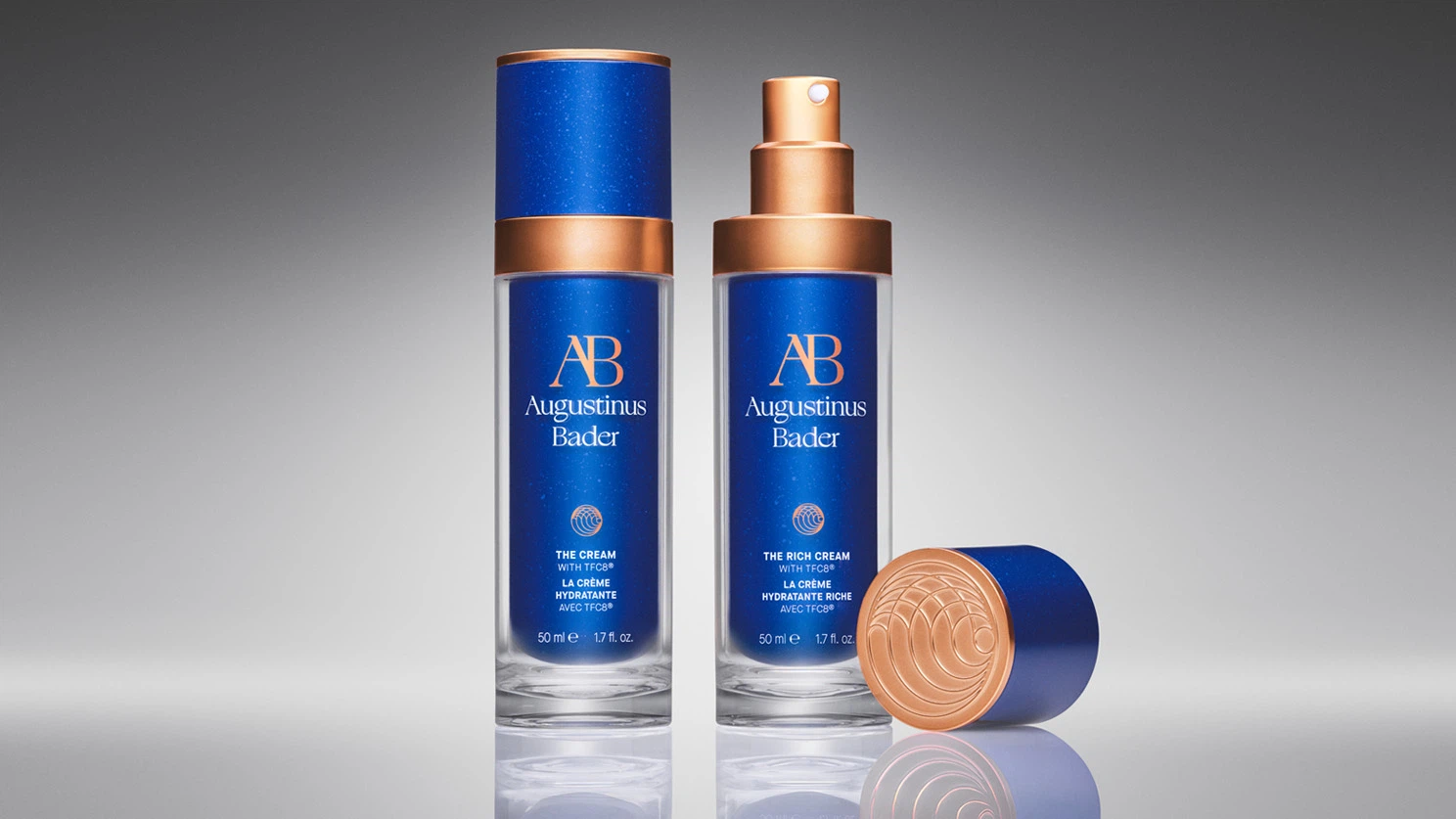 The Cream and The Rich Cream with copper lids